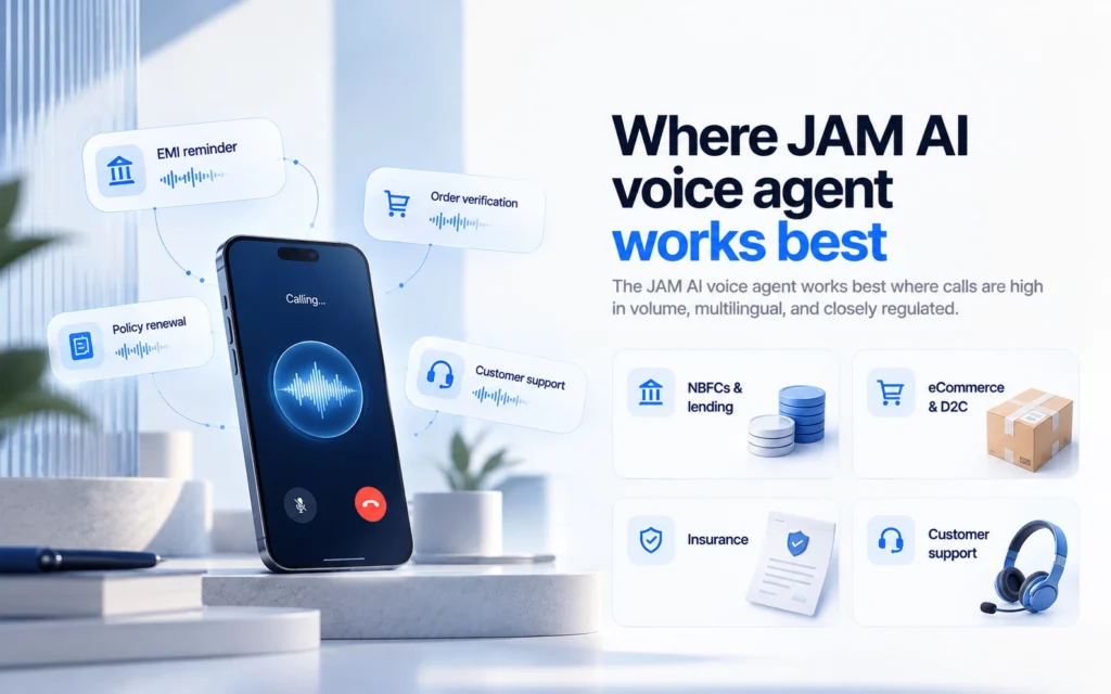 Where the JAM AI voice agent works best & key use cases